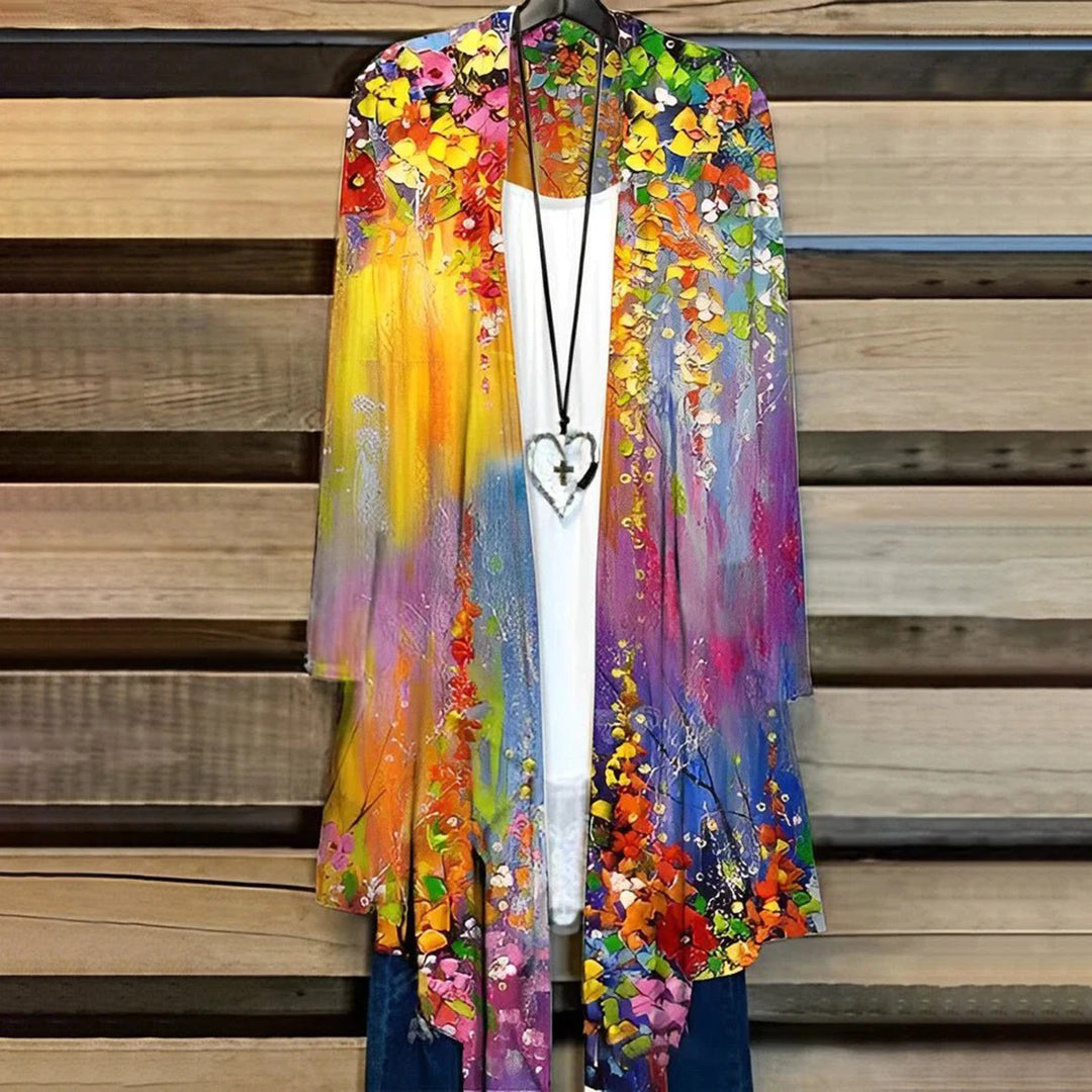 Women's Kimono Cardigan - Lightweight Design - Long-Sleeved - Breathable & Stylish