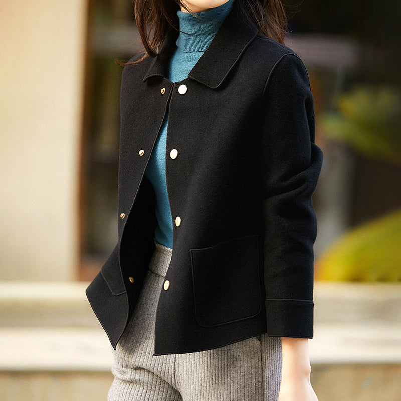 Clara Short Synthetic Wool Coat Soft Breathable Comfort Flattering Fit for Modern Women
