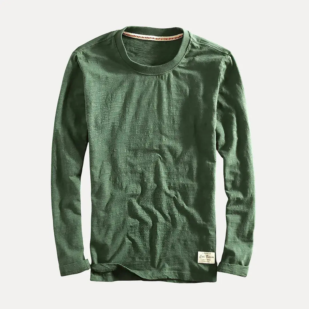 Axel Organic Cotton Long Sleeve Shirt With Relaxed Fit For Everyday Effortless Style
