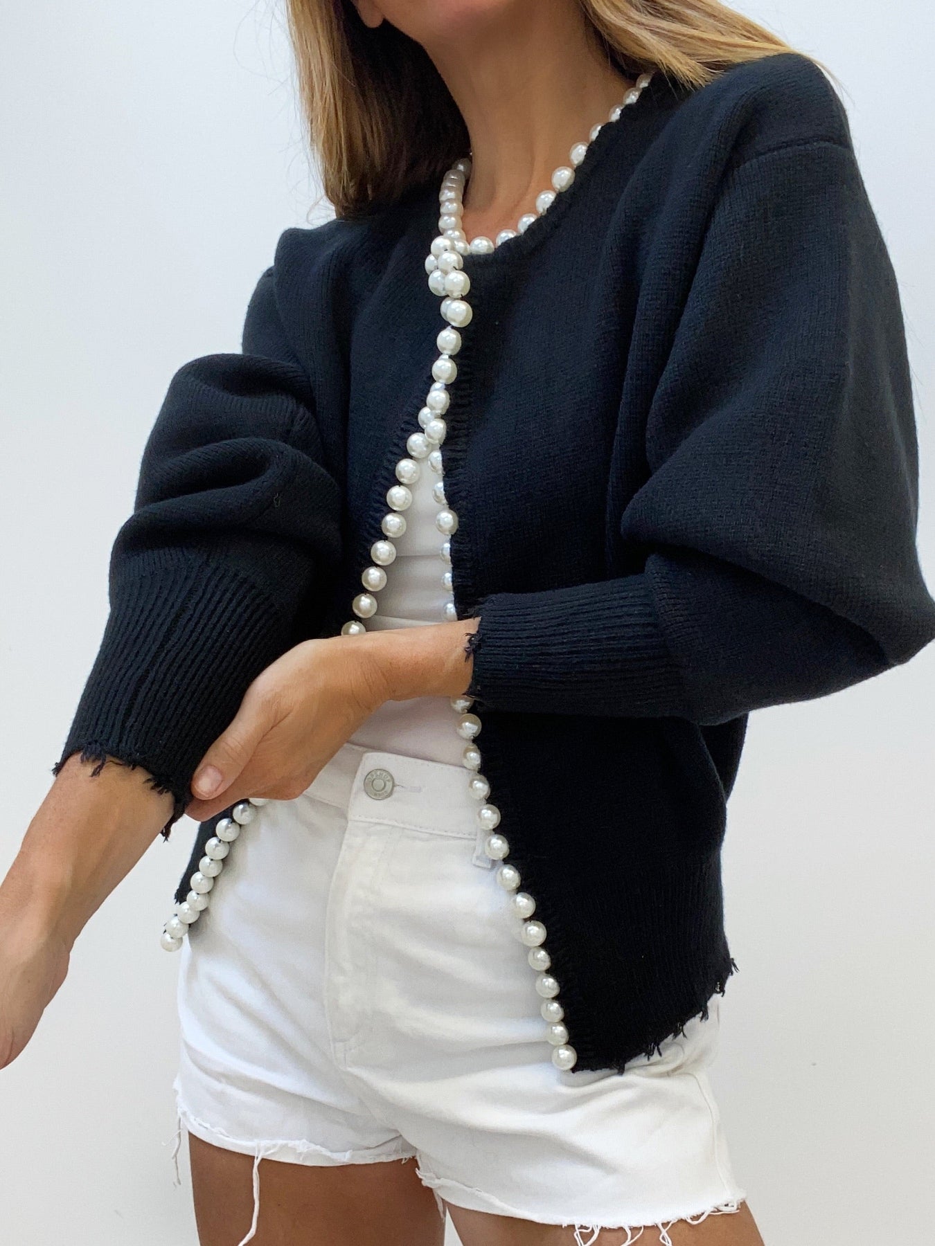 Women's jacket | With pearl embellishment