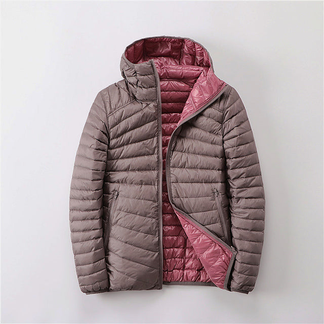 Women’s Puffer Jacket – Regular Fit – Quilted Insulation – Hooded – Water-Resistant