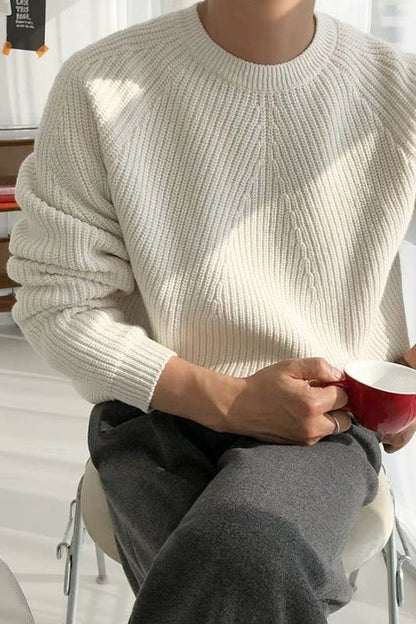 Cillian | Elegant ribbed sweater for men