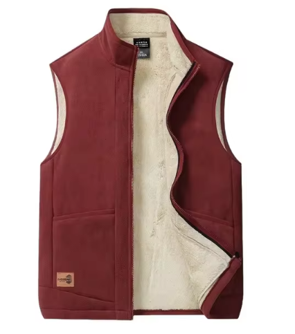 Jaxon Winter Vest For Men Wool Blend Insulated Sleeveless Vest With Full Zip Pockets