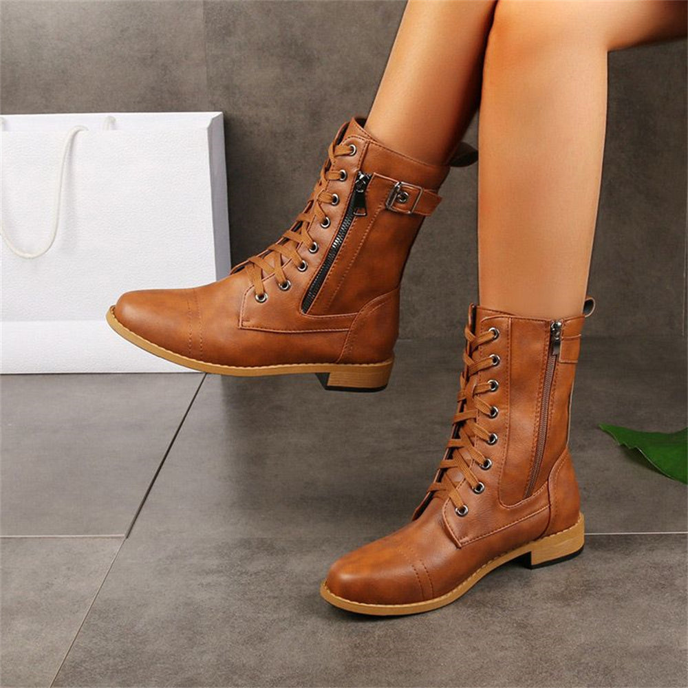 Women's Side Zip Boots with Supportive Design and Easy Access