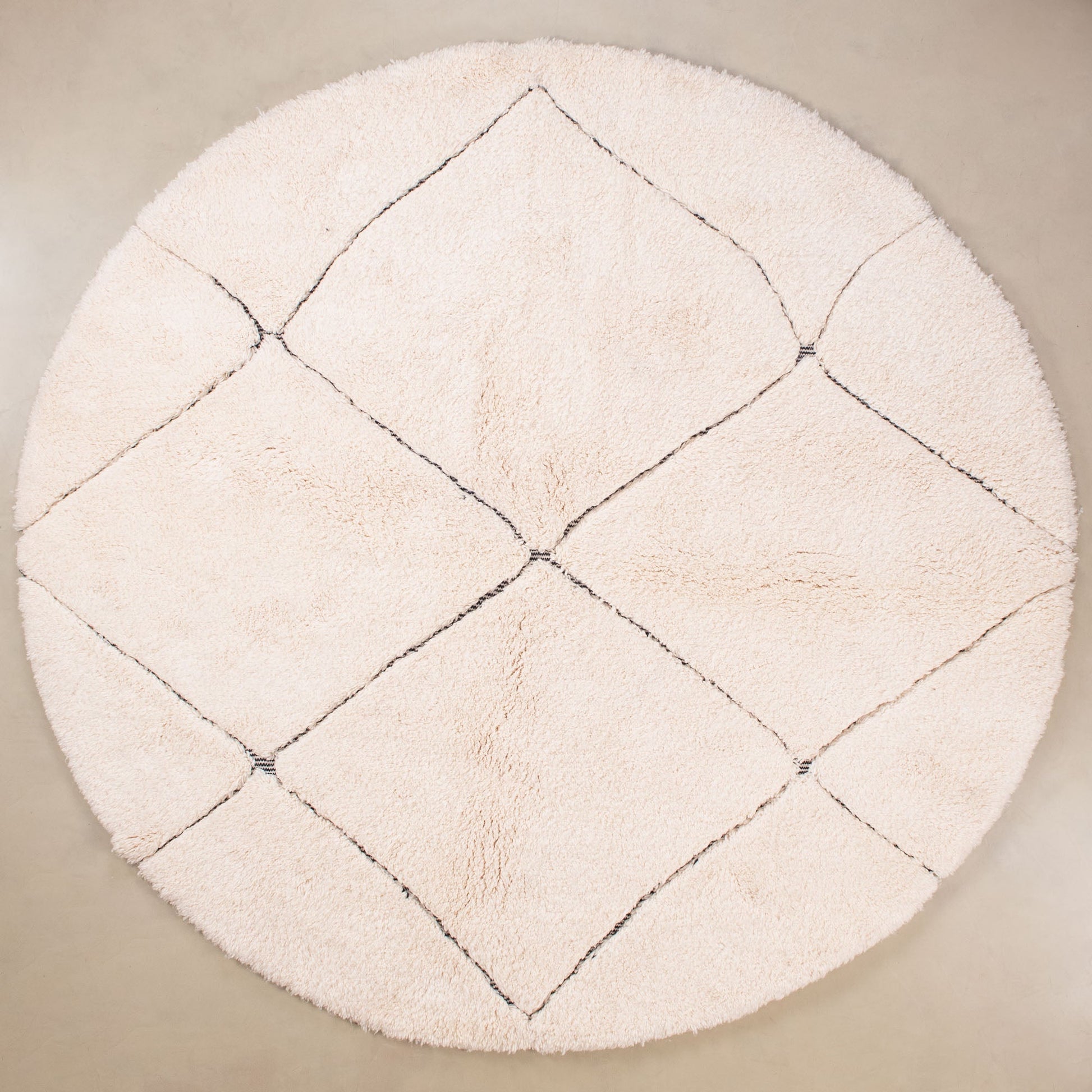 Mahafar Round - Shag Moroccan rug - TrendAura