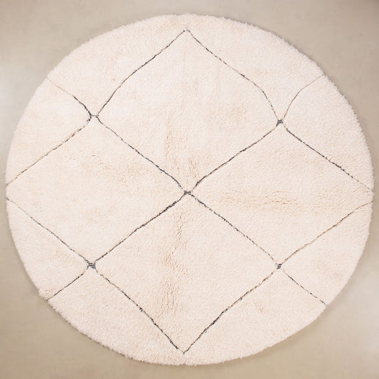 Mahafar Round - Shag Moroccan rug - TrendAura