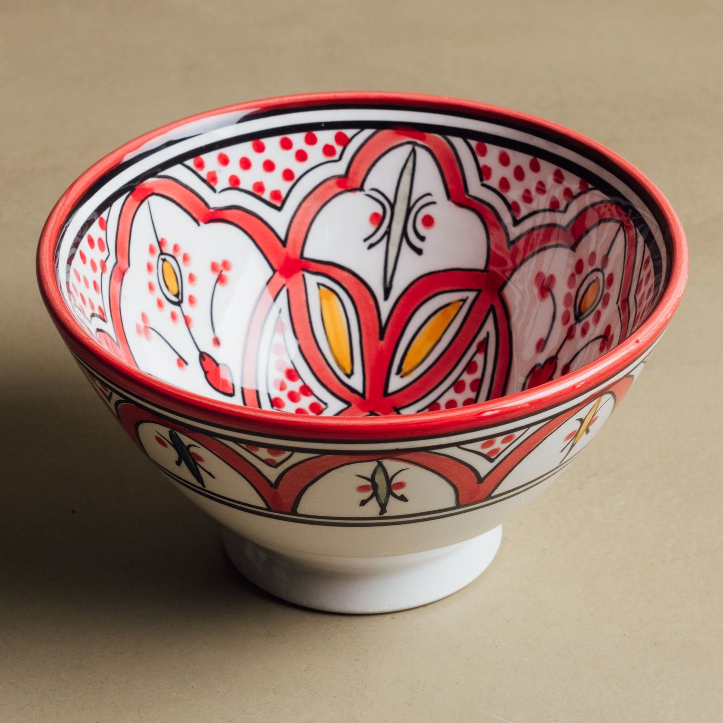 Fez Red Bowl - Moroccan Dinnerware - TrendAura