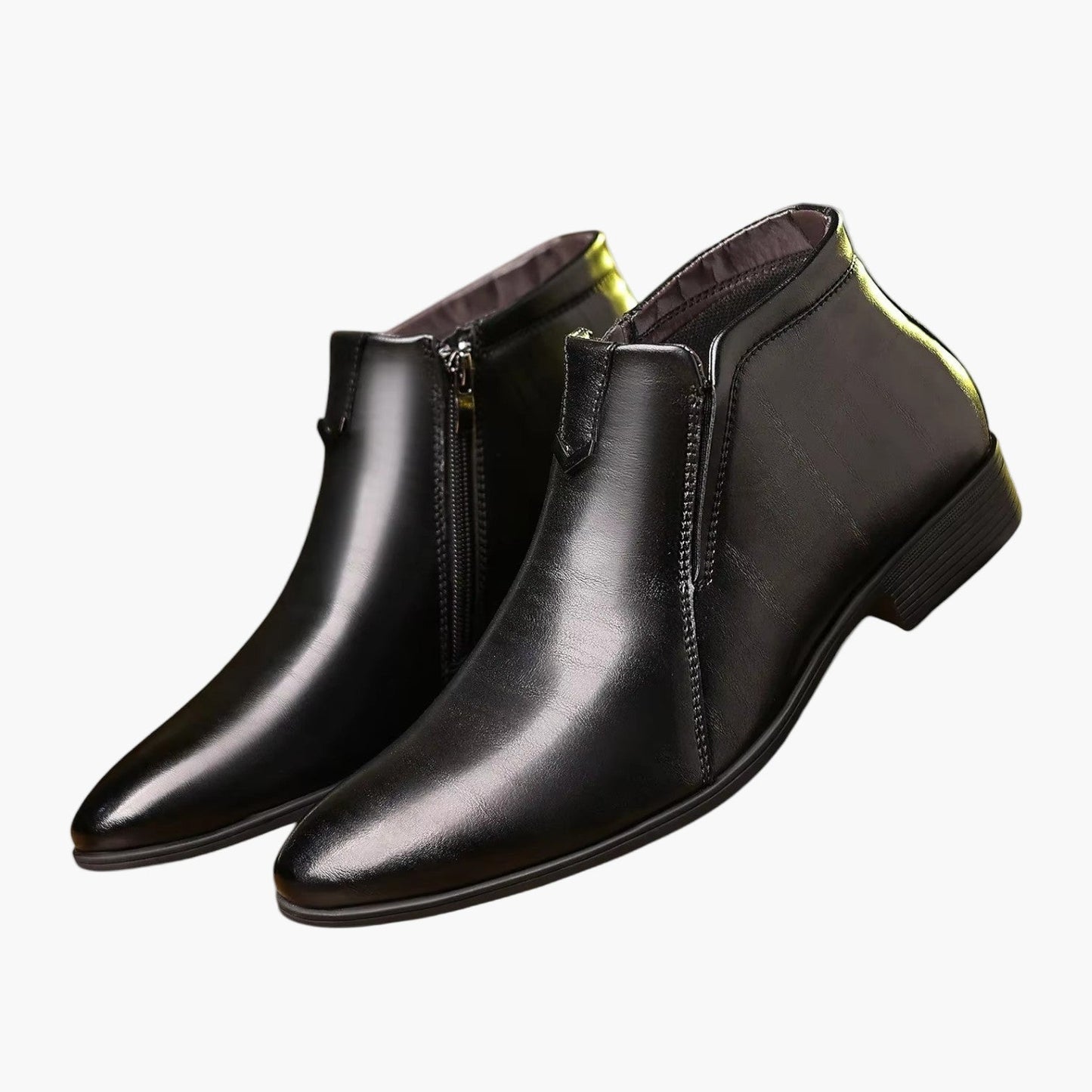 Mens Retro Ankle Boots With Zipper For Business And Leisure Elegant Leather Footwear For Professionals