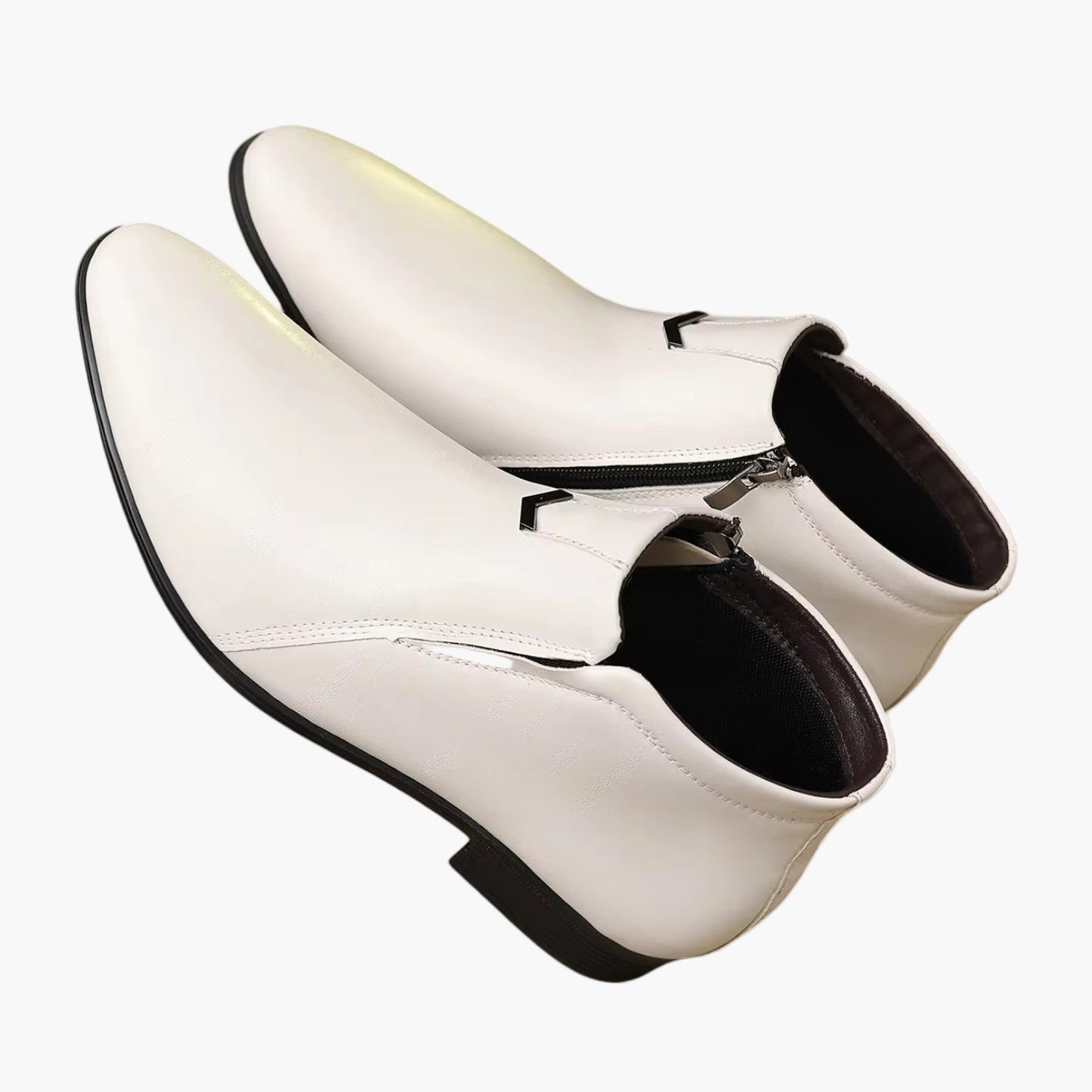 Mens Retro Ankle Boots With Zipper For Business And Leisure Elegant Leather Footwear For Professionals