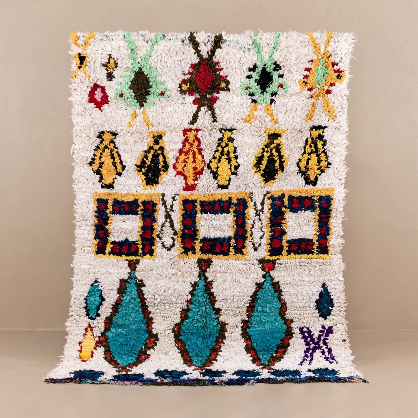 OuedLaou - vintage boucherouite rug - TrendAura