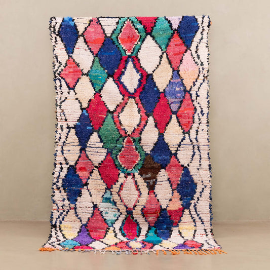 Fatma - vintage boucherouite rug - TrendAura