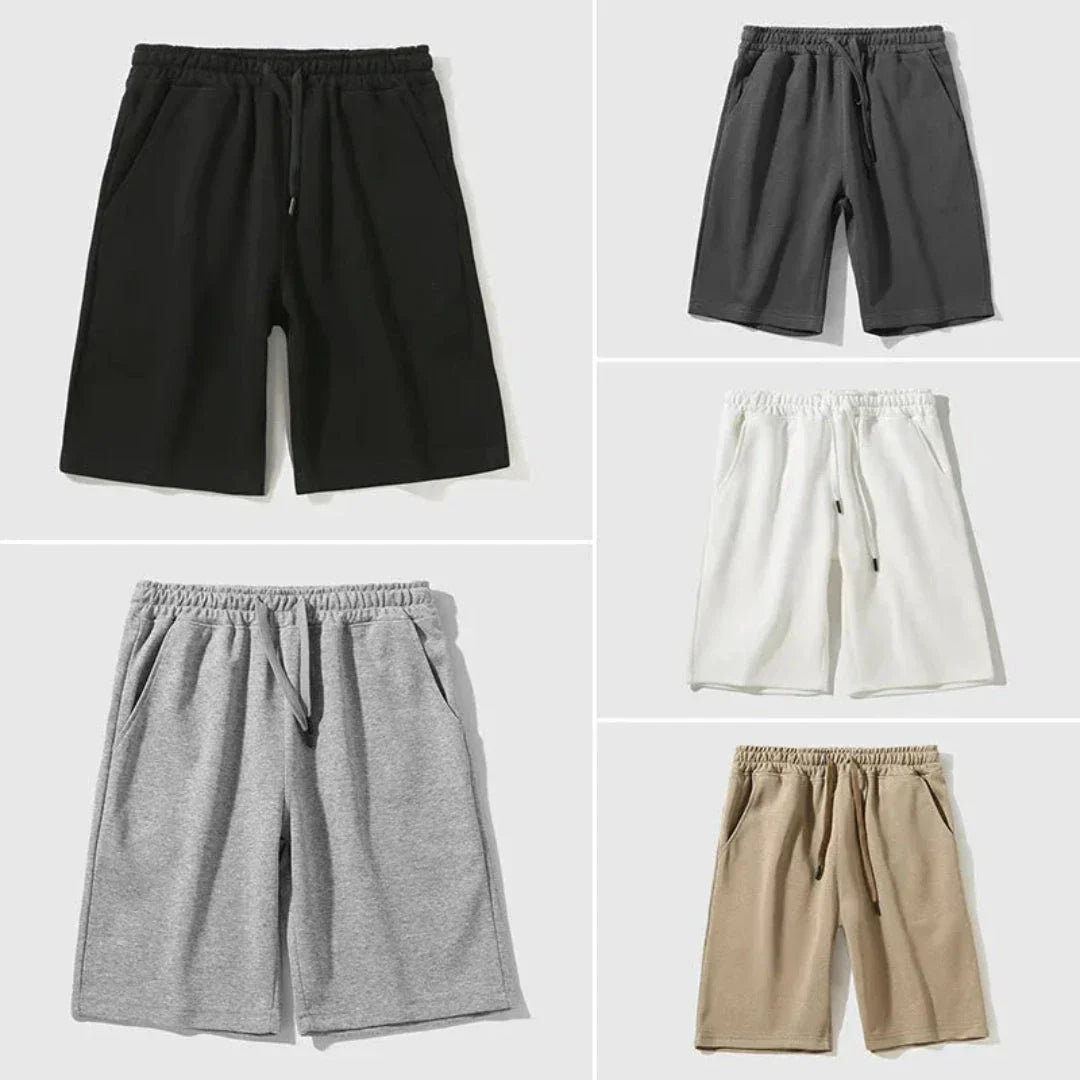 TrendAura Baste Drawstring Jogger Shorts for Men Relaxed Knee Length Casual Shorts in Cotton Polyester Blend