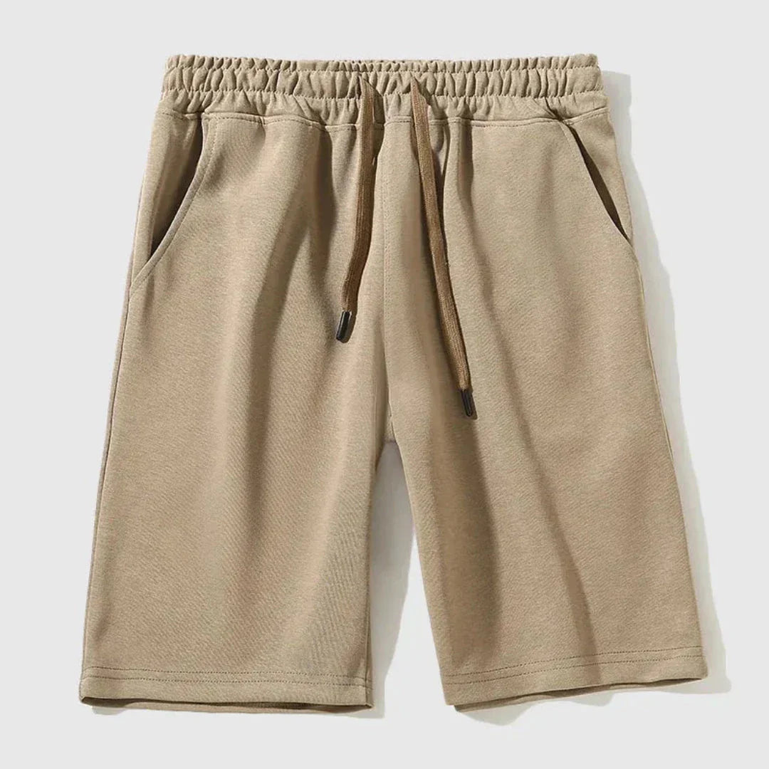 TrendAura Baste Drawstring Jogger Shorts for Men Relaxed Knee Length Casual Shorts in Cotton Polyester Blend