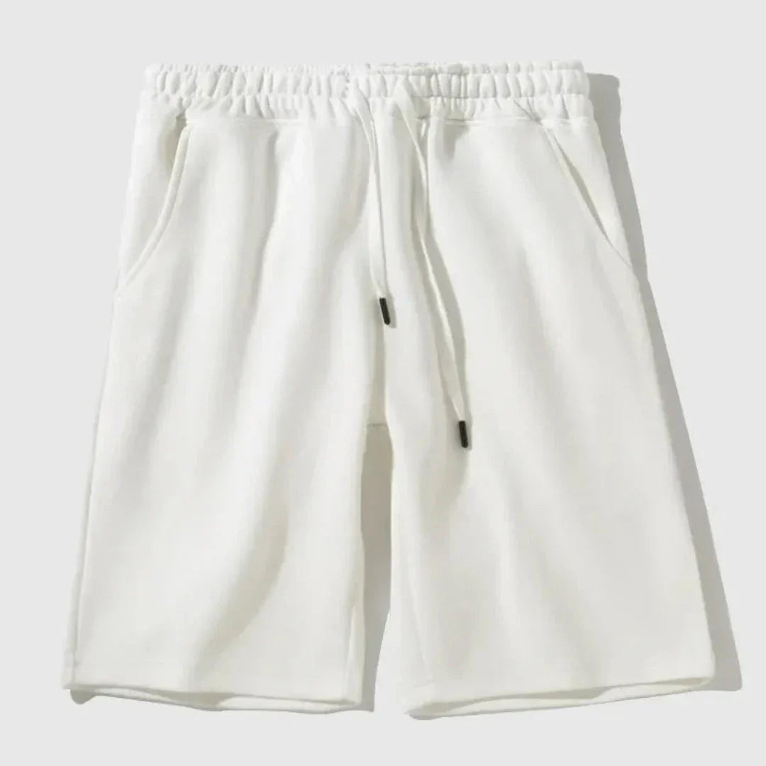 TrendAura Baste Drawstring Jogger Shorts for Men Relaxed Knee Length Casual Shorts in Cotton Polyester Blend