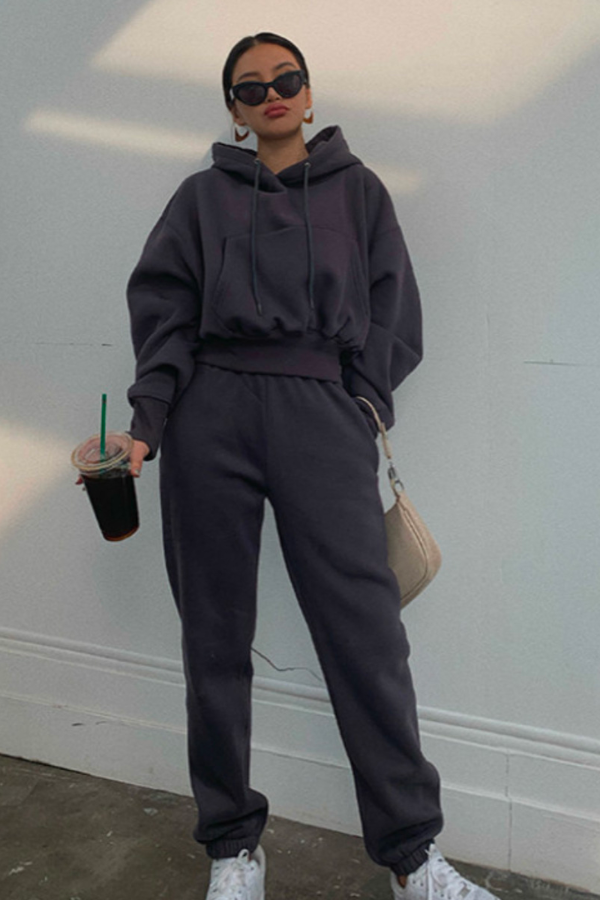 Cotton jogging suit for women in vintage look