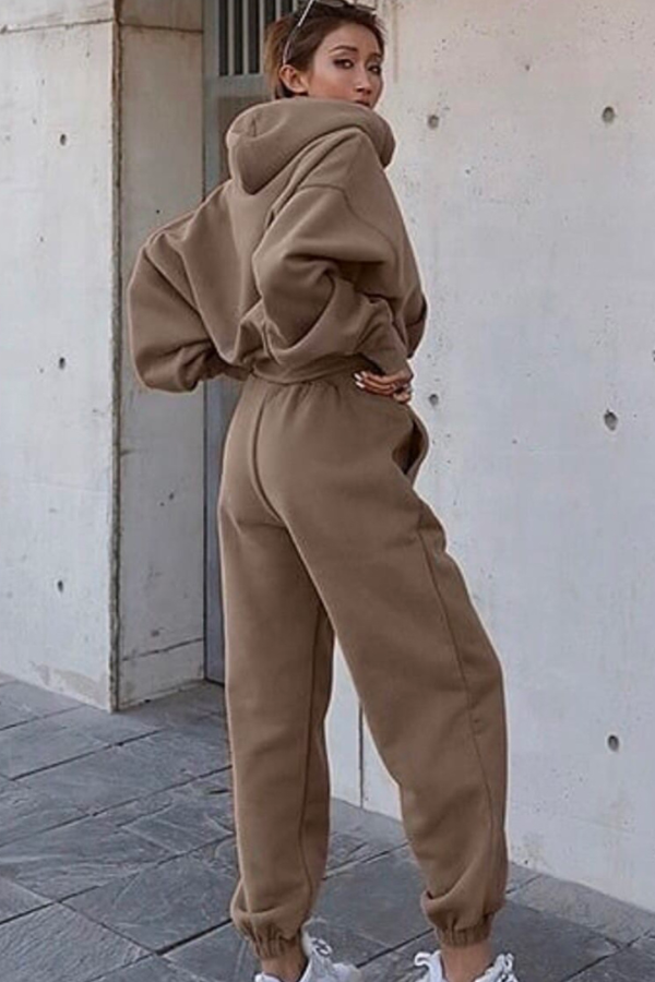 Cotton jogging suit for women in vintage look