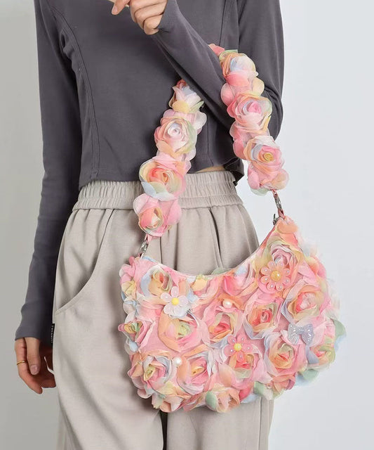 Magnifiques sacs à bandoulière pour femmes à bordure festonnée rose - TrendAura