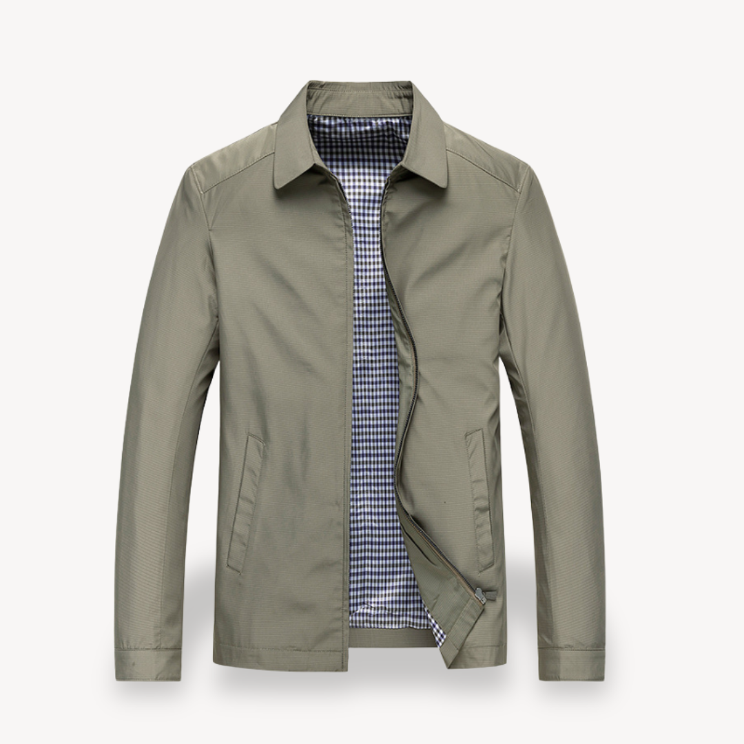 Nordisk Flair Mens Lightweight Jacket With Zipper Closure And Shirt Collar Tailored Fit Breathable Material