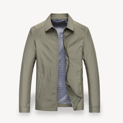 Nordisk Flair Mens Lightweight Jacket With Zipper Closure And Shirt Collar Tailored Fit Breathable Material