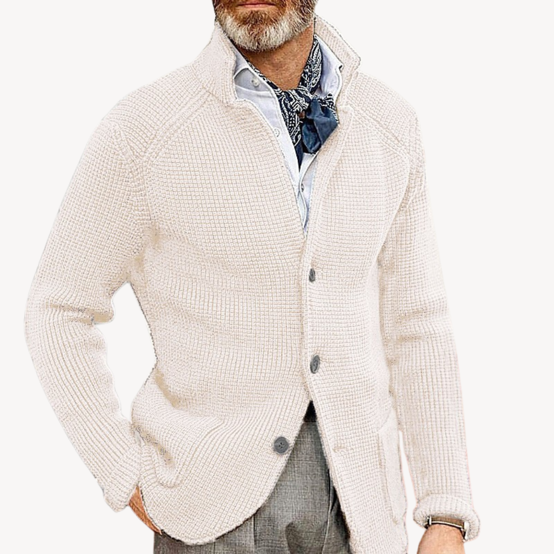 Men's Knitted Cardigan For Men Versatile Layering With Refined Silhouette Classic Winter Essential