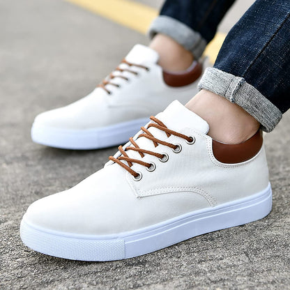 Max Men's White Sneakers for All Day Comfort and Sharp Style, Everyday Casual and Office Ready