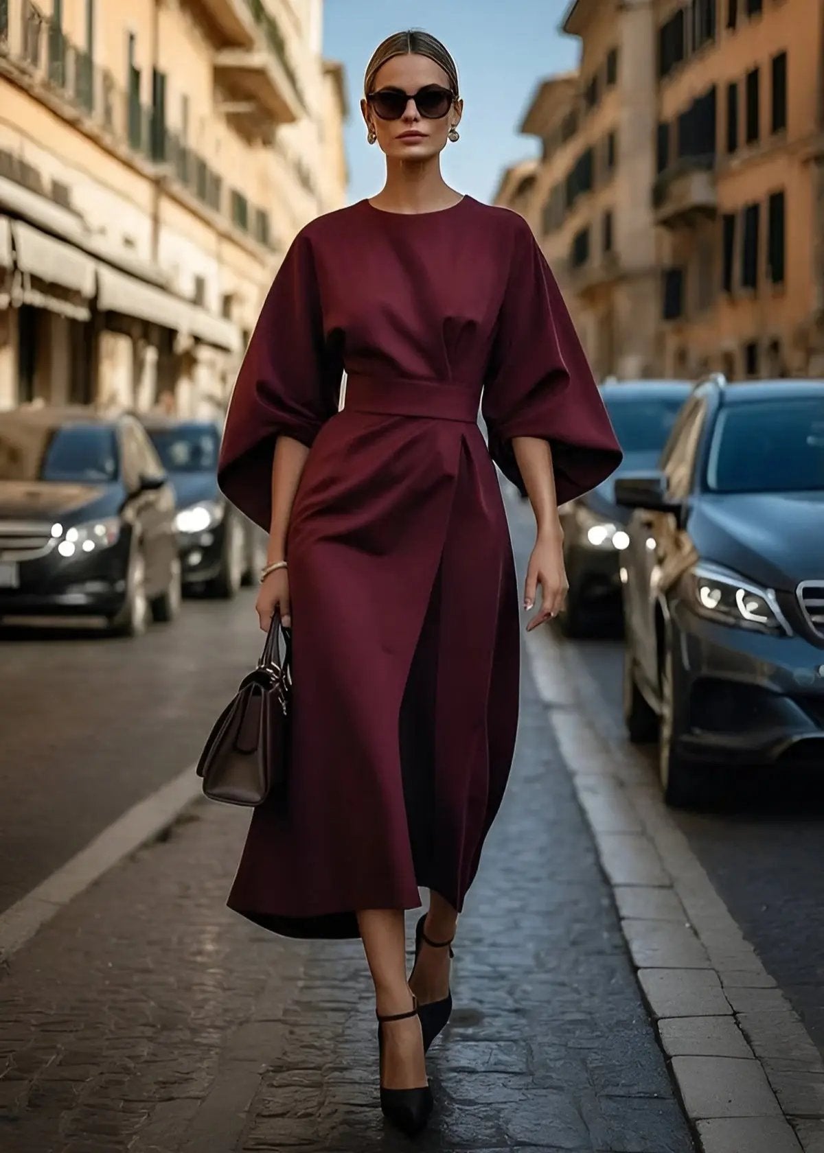 Belted Maxi Dress for Women – Effortless Elegance & Flowy Comfort