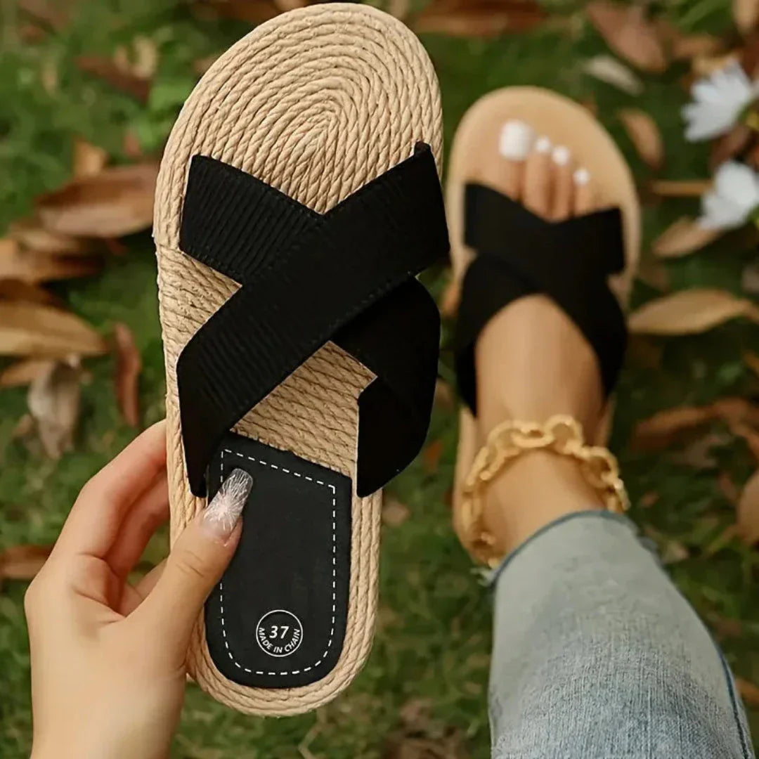 Bianca Braided Sole Slip-On Sandals