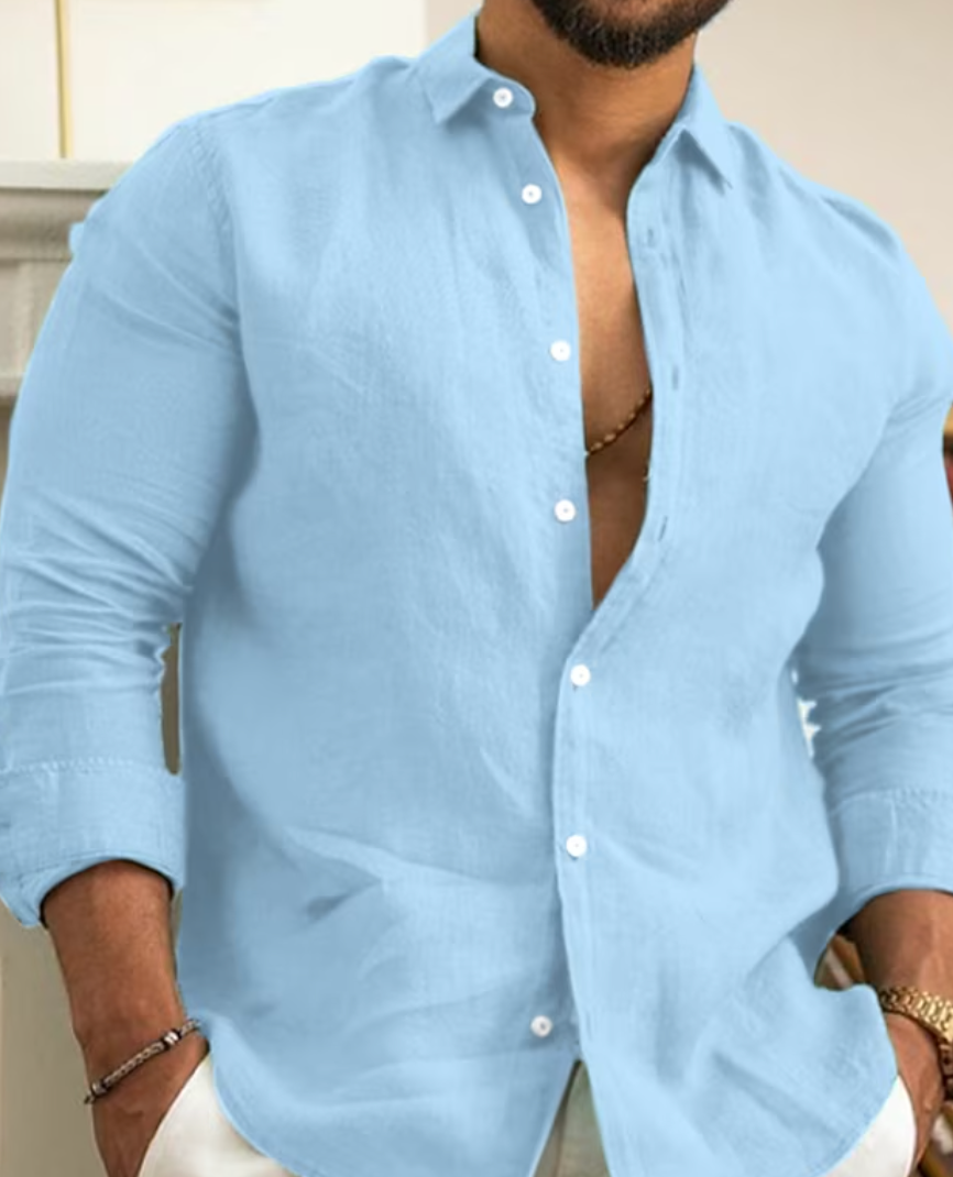 Levi Linen Shirt For All Seasons - Elegant Comfort And Soft Luxury For Modern Professionals