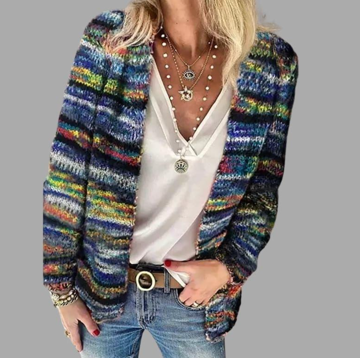 Jessika Knitted Jacket For Women Colorful Elegant Comfort Durable Easy Care Premium Knitwear