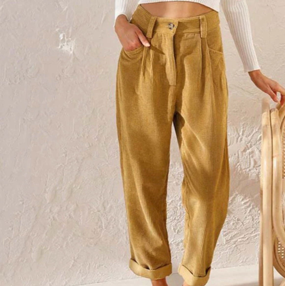 Malia Relaxed Corduroy Leisure Pants For Women With Soft Durable Fabric And Ultimate Everyday Comfort Casual Wear