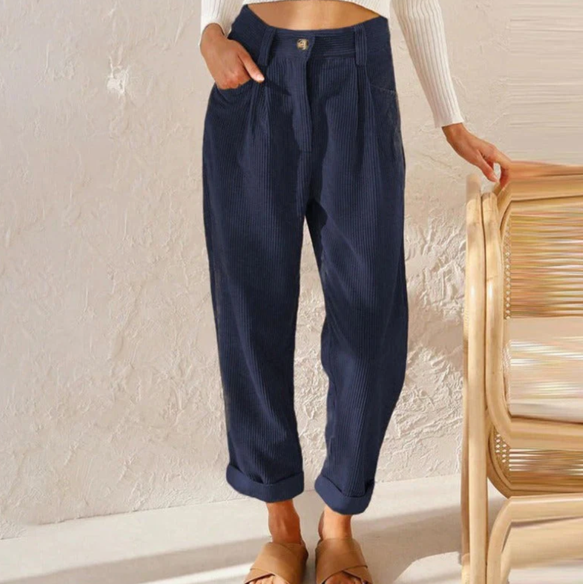 Malia Relaxed Corduroy Leisure Pants For Women With Soft Durable Fabric And Ultimate Everyday Comfort Casual Wear