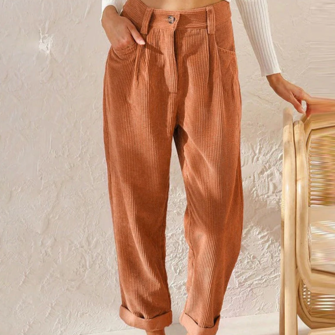 Malia Relaxed Corduroy Leisure Pants For Women With Soft Durable Fabric And Ultimate Everyday Comfort Casual Wear