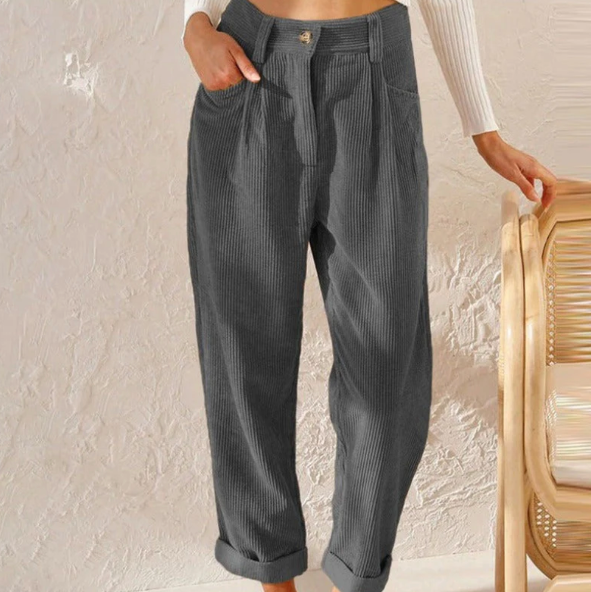 Malia Relaxed Corduroy Leisure Pants For Women With Soft Durable Fabric And Ultimate Everyday Comfort Casual Wear