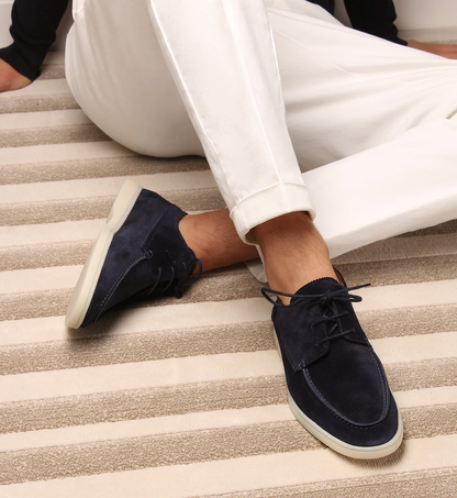 Kenneth Mens Suede Lace Up Loafers For Formal And Casual Wear Premium Comfort And Versatility