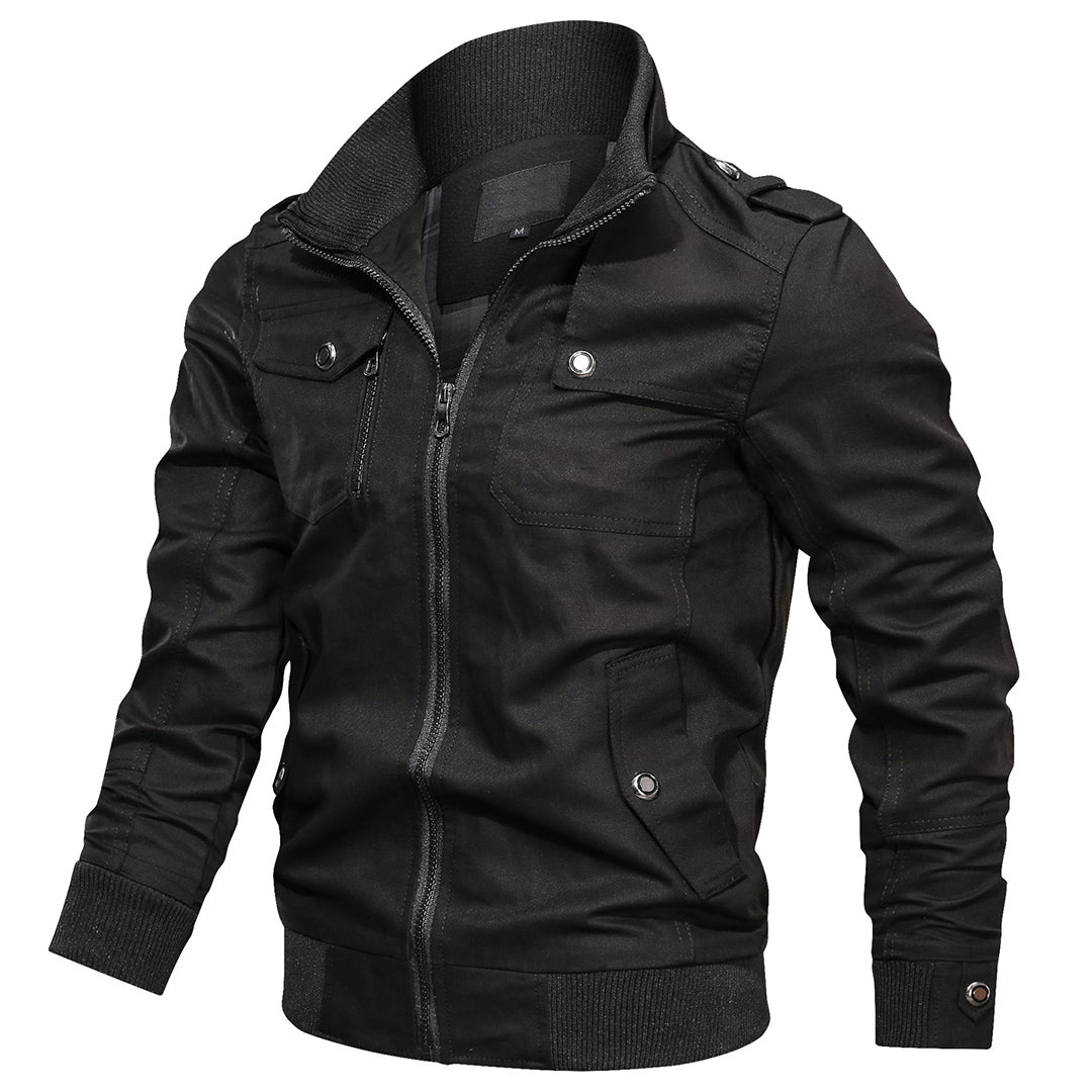 Christian Multi Pocket Bomber Jacket For Men By TrendAura Durable Utility Outerwear With Spacious Pockets