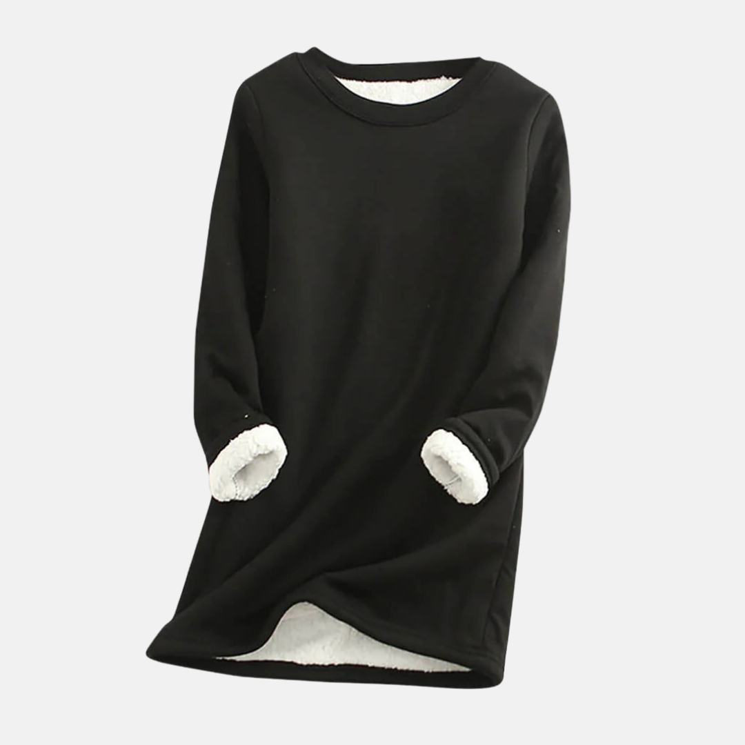 Women’s Sweatshirt - Knit - Relaxed Fit - Crew Neck - Plush Lined