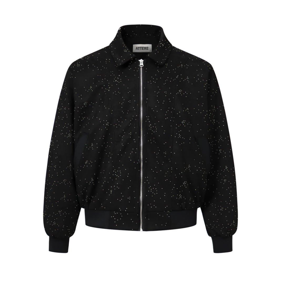 Rhinestone Suede Jacket
