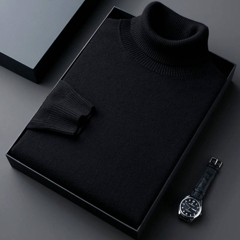 Men's Premium Turtleneck Sweater By TrendAura Versatile Knit For Sharp Casual Winter Style