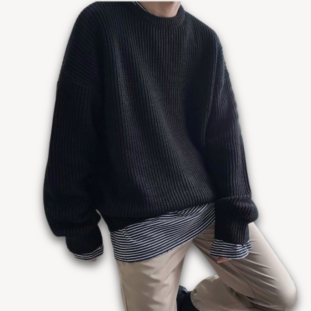Men's Oversized Sweater Cozy Winter Wear For Effortless Layering Everyday Comfort And Rugged Style