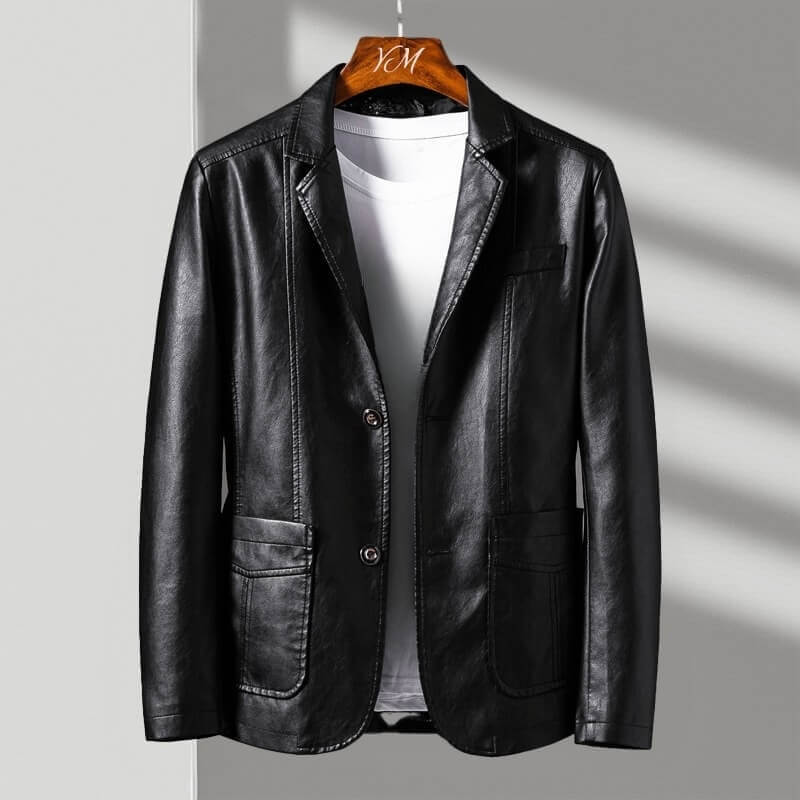 Alessandro Verdi Men’s Leather Jacket – Classic Modern Outerwear