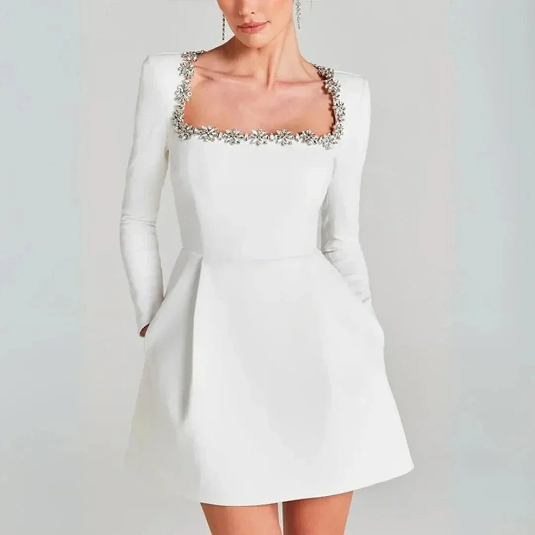 Blakely Square Neck Velvet Mini Dress