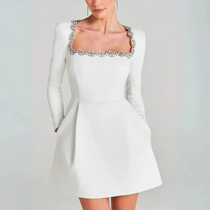 Blakely Square Neck Velvet Mini Dress