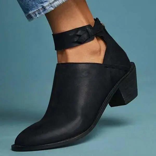Block Heel Ankle Boots for Women – Elegant & Versatile Style