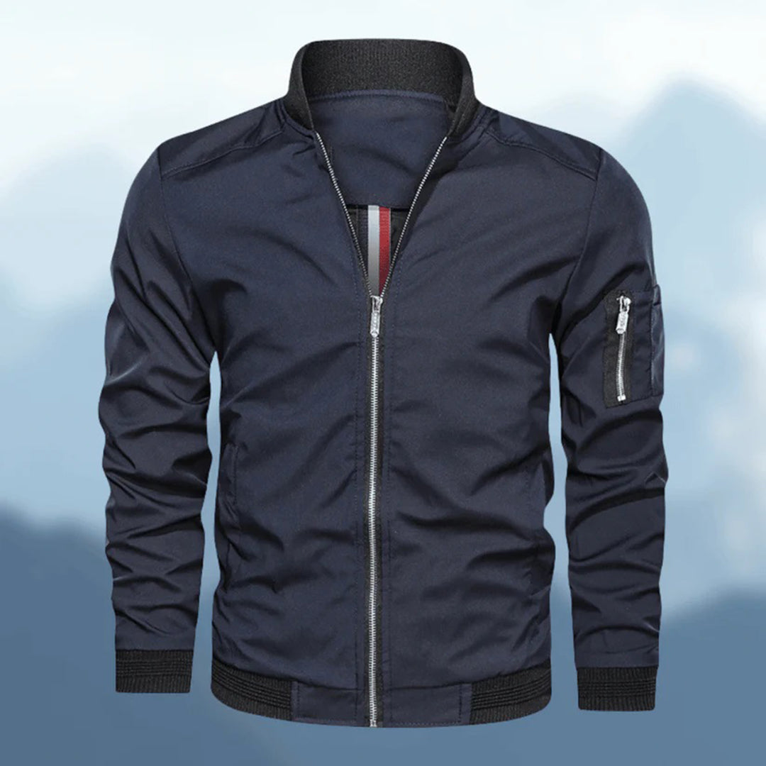 Adam Mens Slim Fit Bomber Jacket Modern Lightweight Outerwear For Men By TrendAura