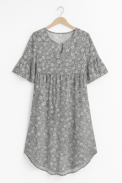 Floral dress for women with flowing design and elegant pattern