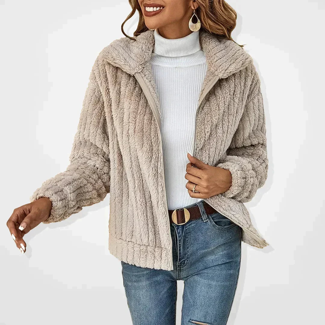 Women's Cozy Knit Cardigan with Soft Texture and Open Front