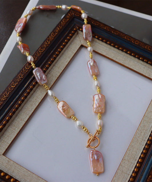 Collier Boho avec pendentif en alliage d'argent sterling et perles - TrendAura