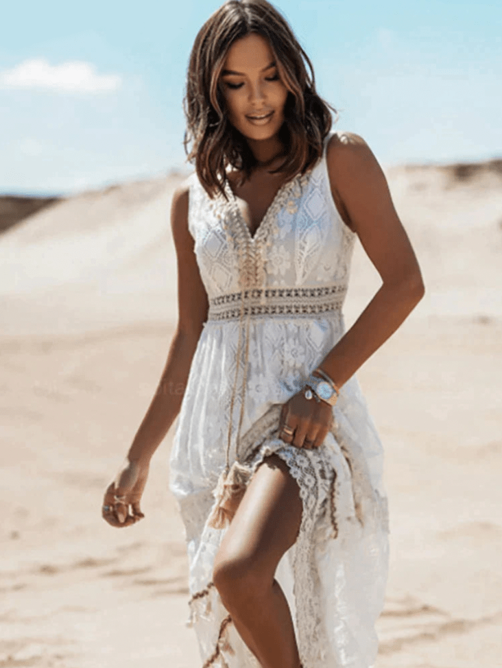 Boho lace dress for women