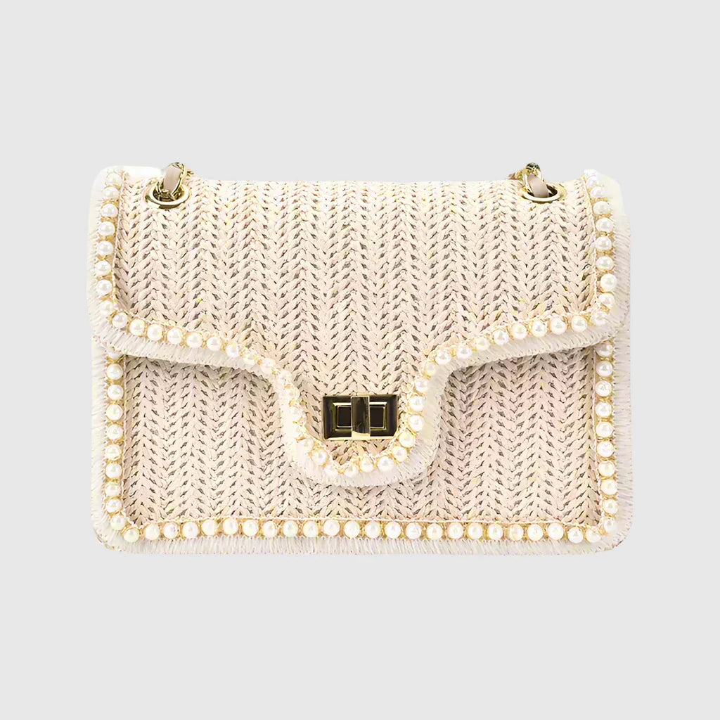 Boho Tote Bag with Bead Details - TrendAura