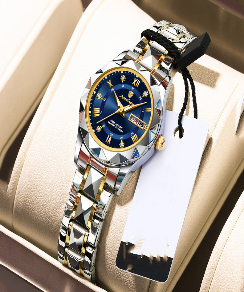 Montres Boutique en acier inoxydable bleu avec cristal saphir étanche - TrendAura